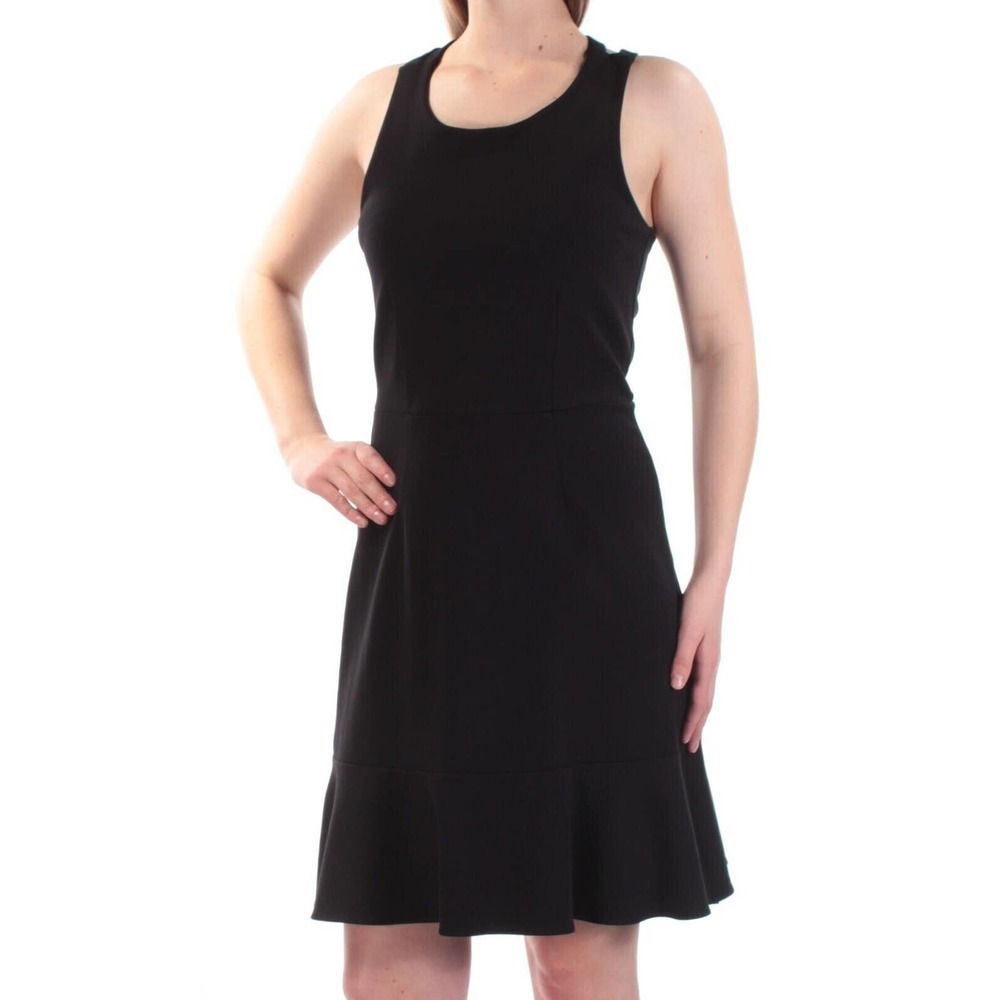 BAR III Womens Black Sleeveless Above The Knee Fit +â Flare Dress Small NWT $79